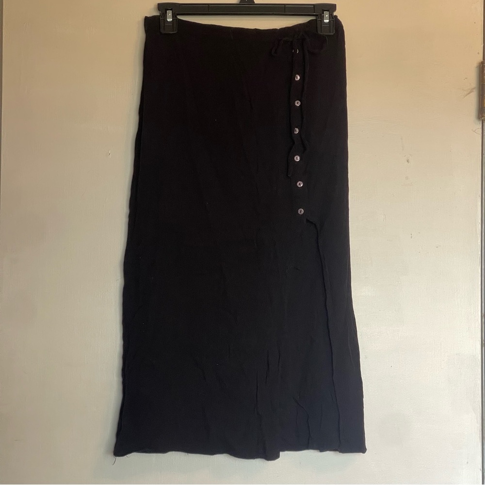 Jessica Simpson Womens Crinkled Buttoned Midi Skirt